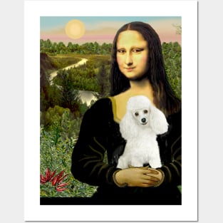 Mona Lisa and her White Toy Poodle Posters and Art